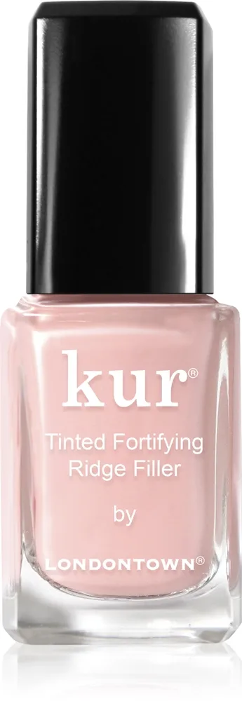 LONDONTOWN Kur Tinted Fortifying Ridge Filler Mjukgörande bas-täckning För torra och spröda naglar Skugga Petal Pink 12 ml