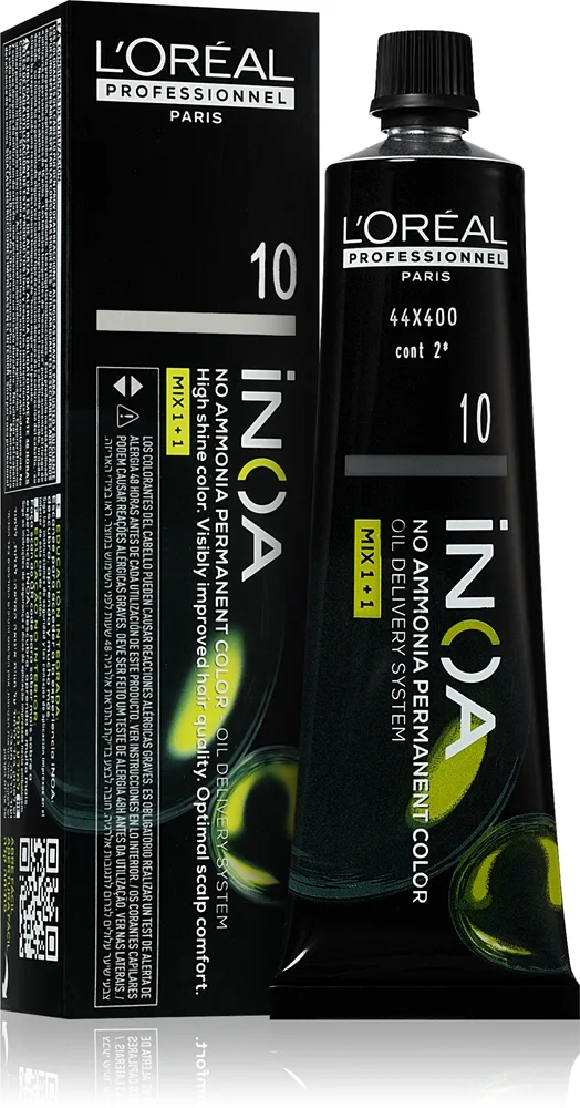 L’Oréal Professionnel Inoa Permanent hårfärgningsmedel Ammoniak-fri Skugga 10 60 ml