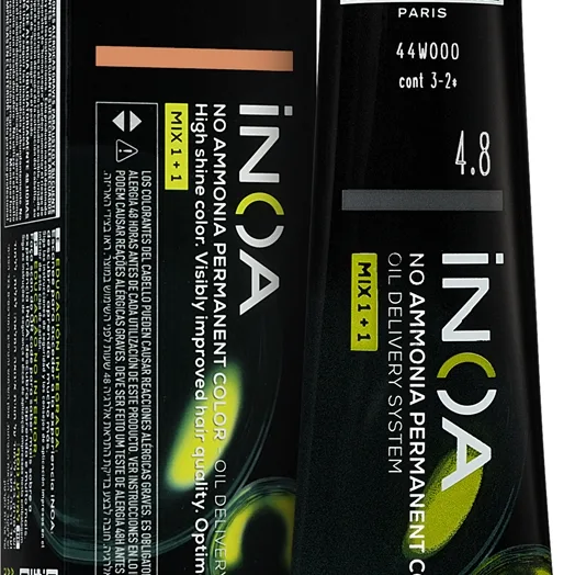 L’Oréal Professionnel Inoa Permanent hårfärgningsmedel Ammoniak-fri Skugga 4.8 60 ml