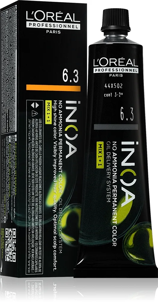 L’Oréal Professionnel Inoa Permanent hårfärgningsmedel Ammoniak-fri Skugga 6.3 60 ml