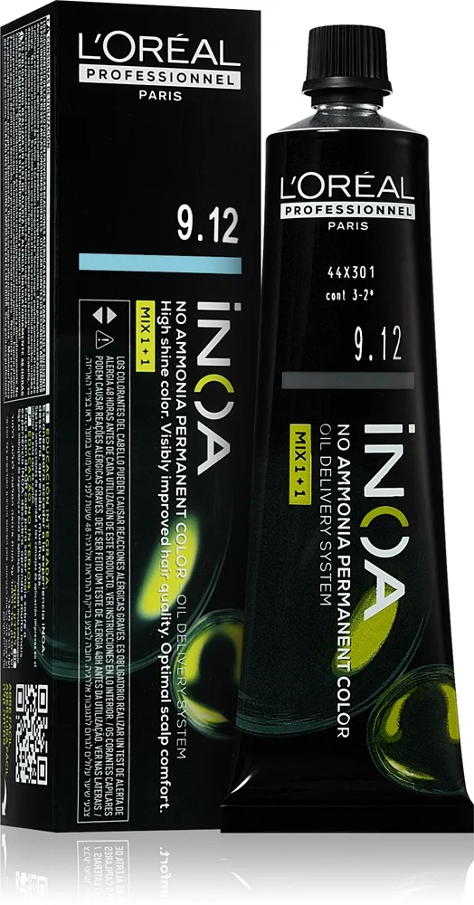 L’Oréal Professionnel Inoa Permanent hårfärgningsmedel Ammoniak-fri Skugga 9.12 60 ml