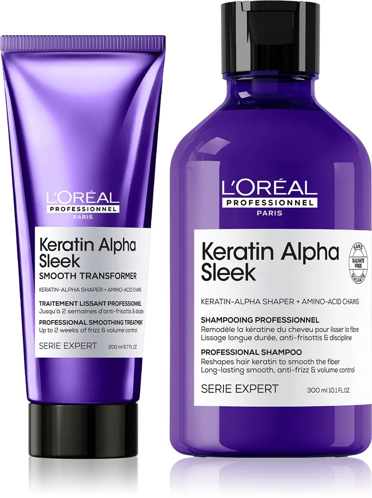 L’Oréal Professionnel Serie Expert Keratin Alpha Sleek setti hiuksia silottamaan