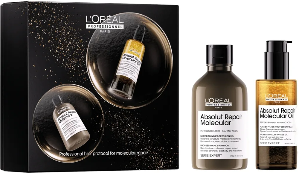 L’Oréal Professionnel Serie Expert Absolut Repair Molecular Geschenkset mit nahrhaften Effekt