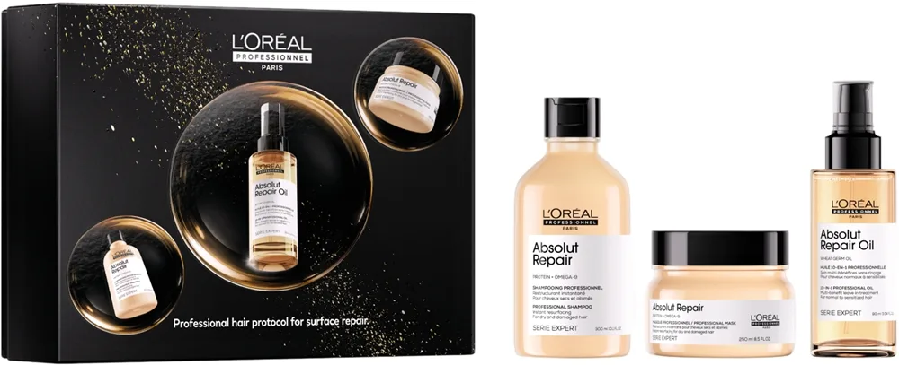 L’Oréal Professionnel Serie Expert Absolut Repair Geschenkset mit regenerierender Wirkung für trockenes Haar