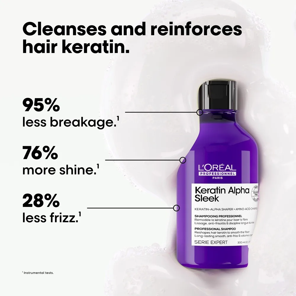 L'Oréal Professionnel Paris Keratin Alpha Sleek Refillable Shampoo