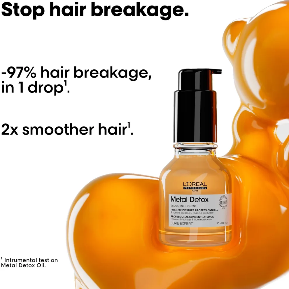 L’Oréal Professionnel Serie Expert Metal Detox Närande hårolja För att behandla bräckligt hår 50 ml