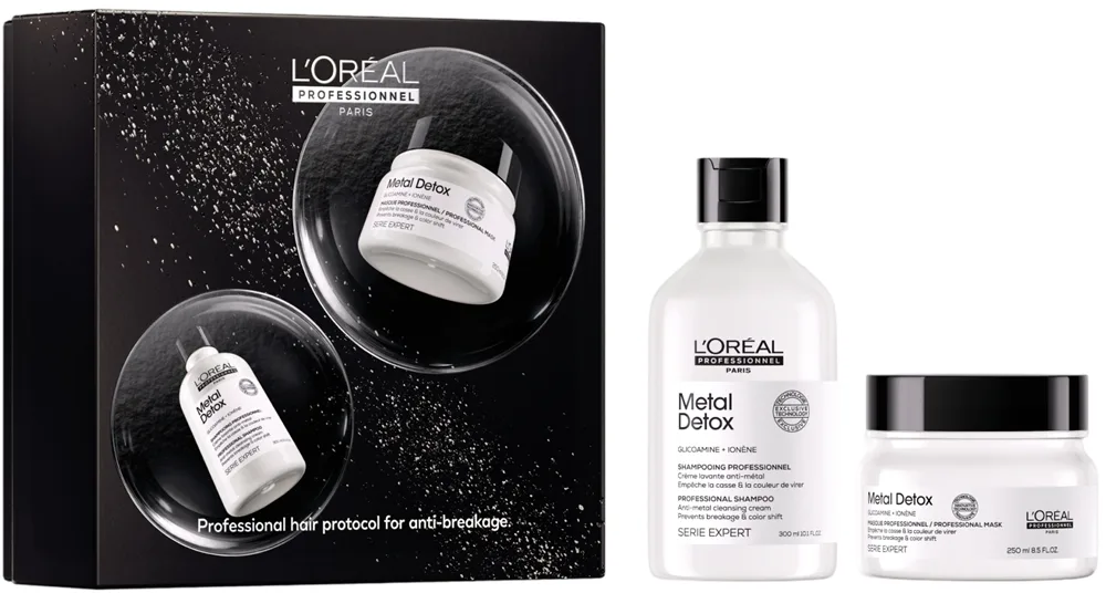 L’Oréal Professionnel Serie Expert Metal Detox Gavesæt Til skadet og farvet hår