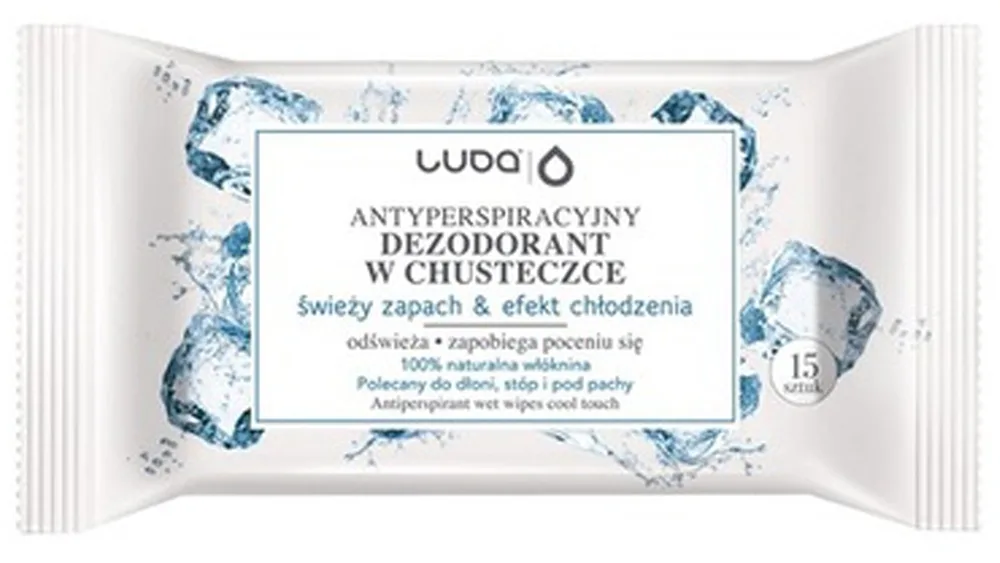 Luba Antiperspirant Wipes Fresh Scent and Cooling Effect antiperspiranttikosteuspyyhkeet 15 kpl