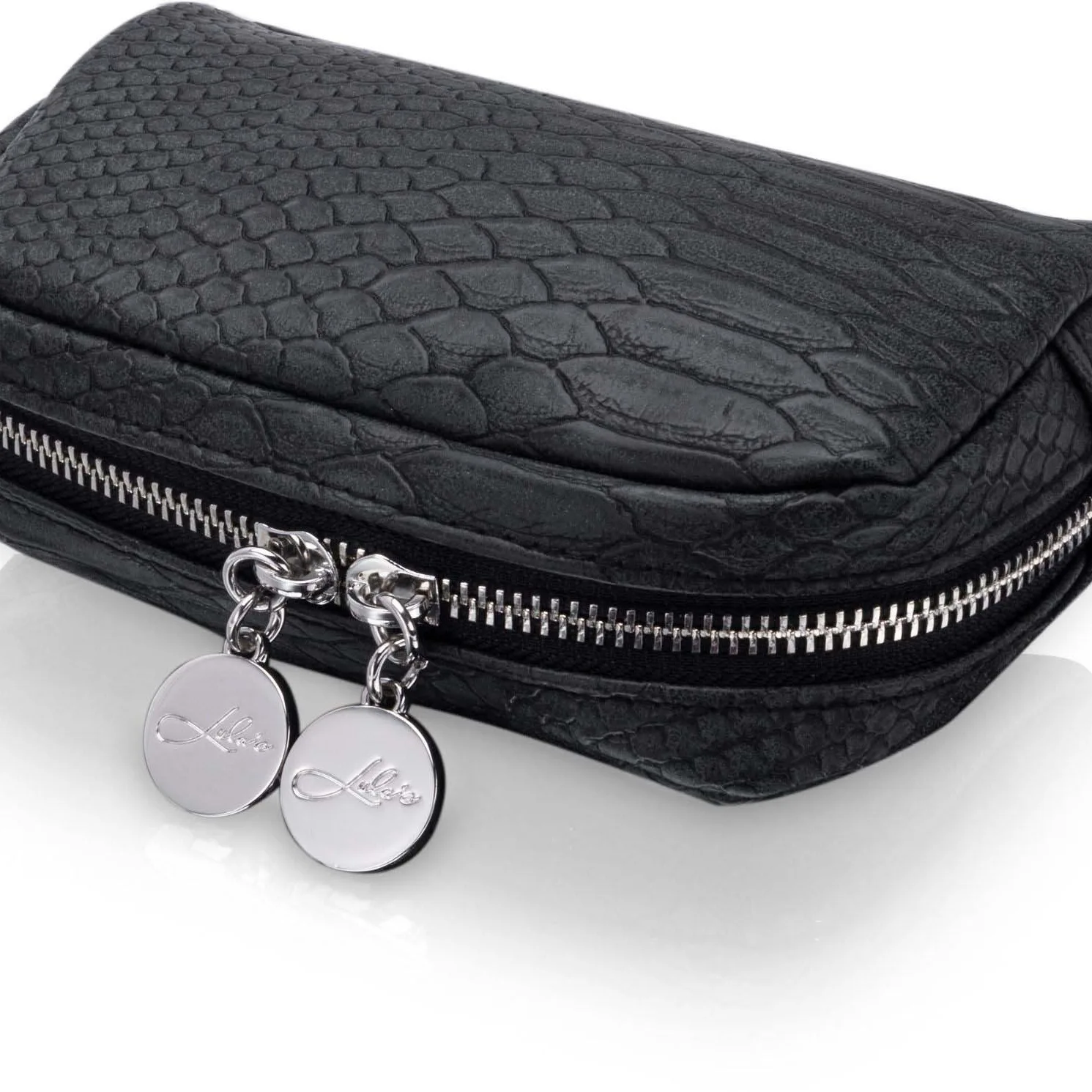 LULU'S ACCESSORIES Cosmetic Bag Mini Brushed Black