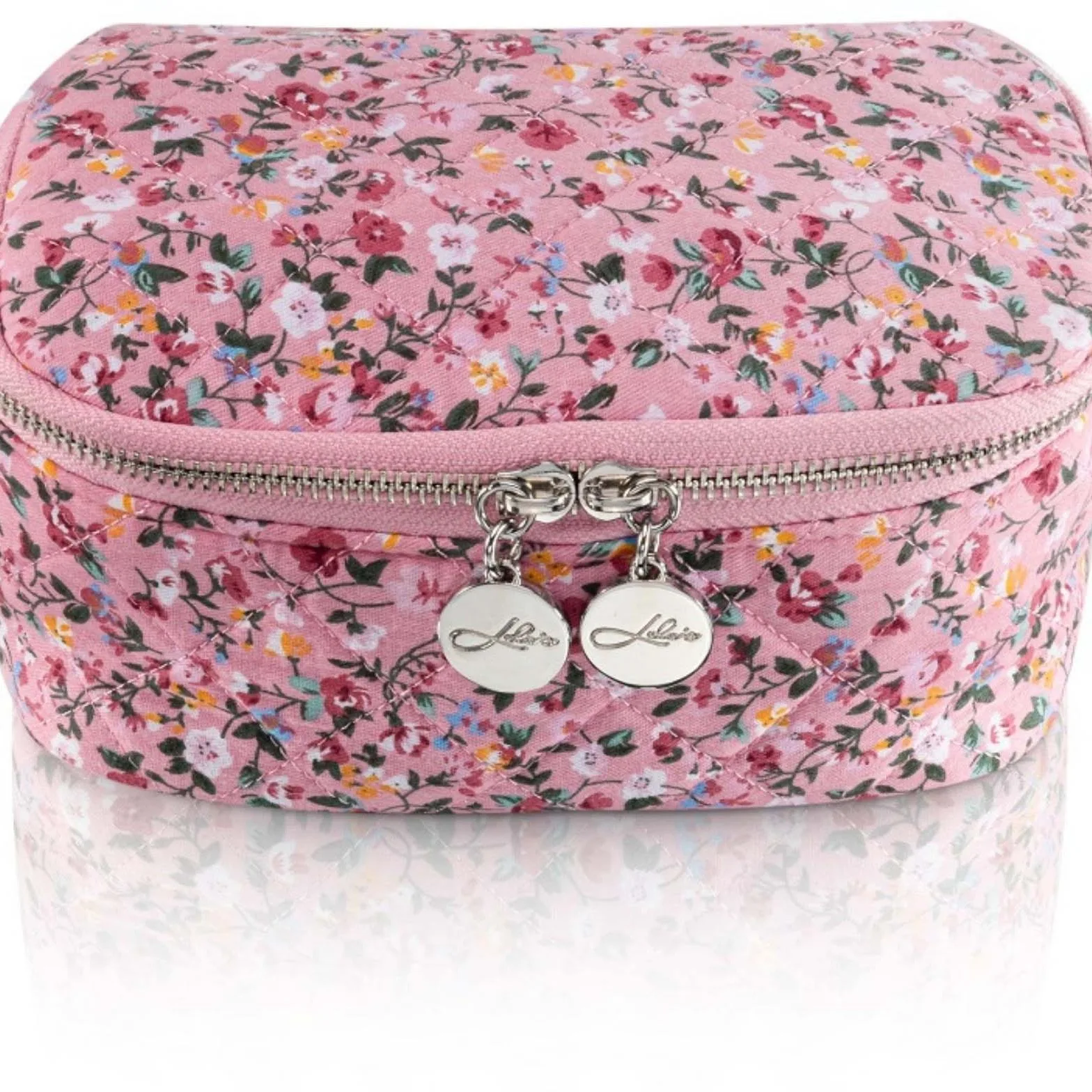 LULU'S ACCESSORIES Cosmetic Case Floral Rose