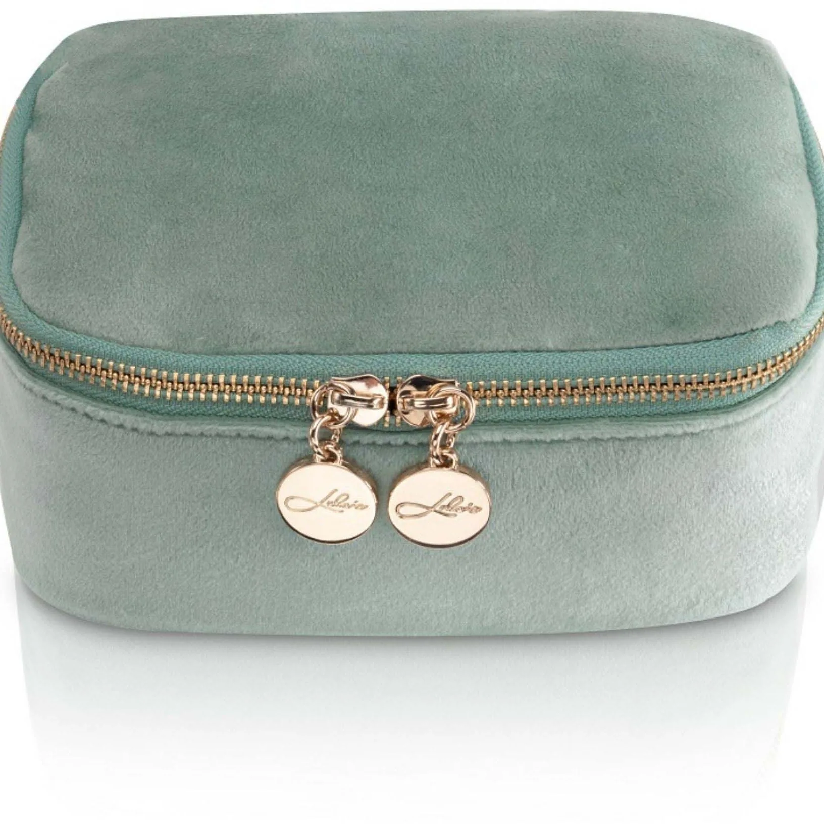 LULU'S ACCESSORIES Cosmetic Case Velvet Mint