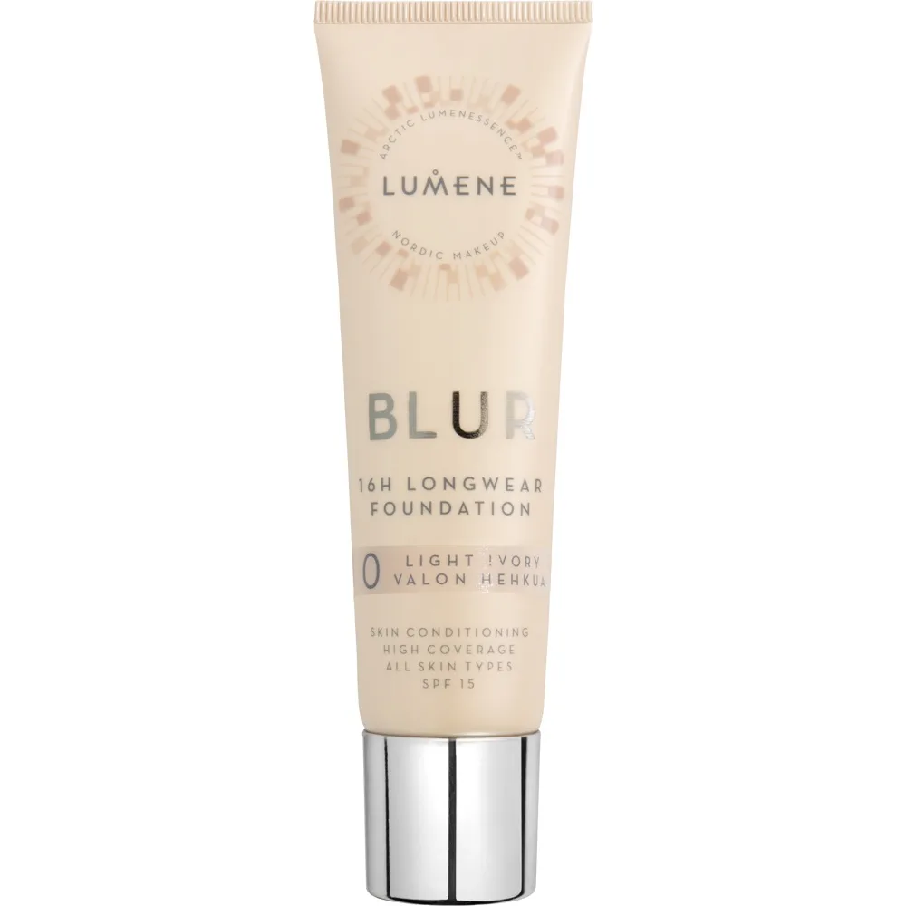 Lumene Blur 16h Longwear Långvarig foundation SPF 15 Skugga 00 Ultra Light (Warm) 30 ml