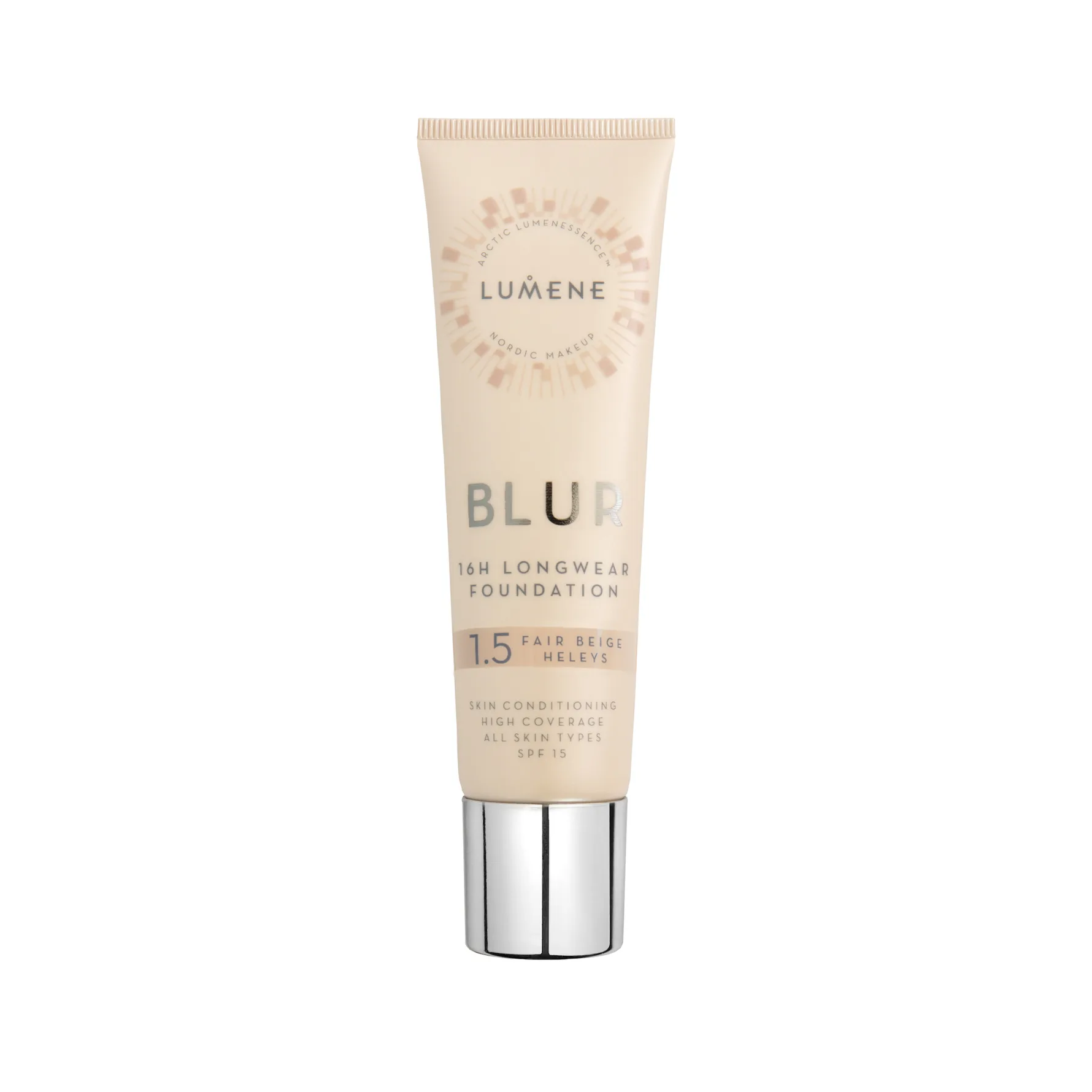 Lumene Blur 16h Longwear pitkäkestoinen meikkivoide SPF 15 sävy 1,5 Fair Beige (Neutral) 30 ml