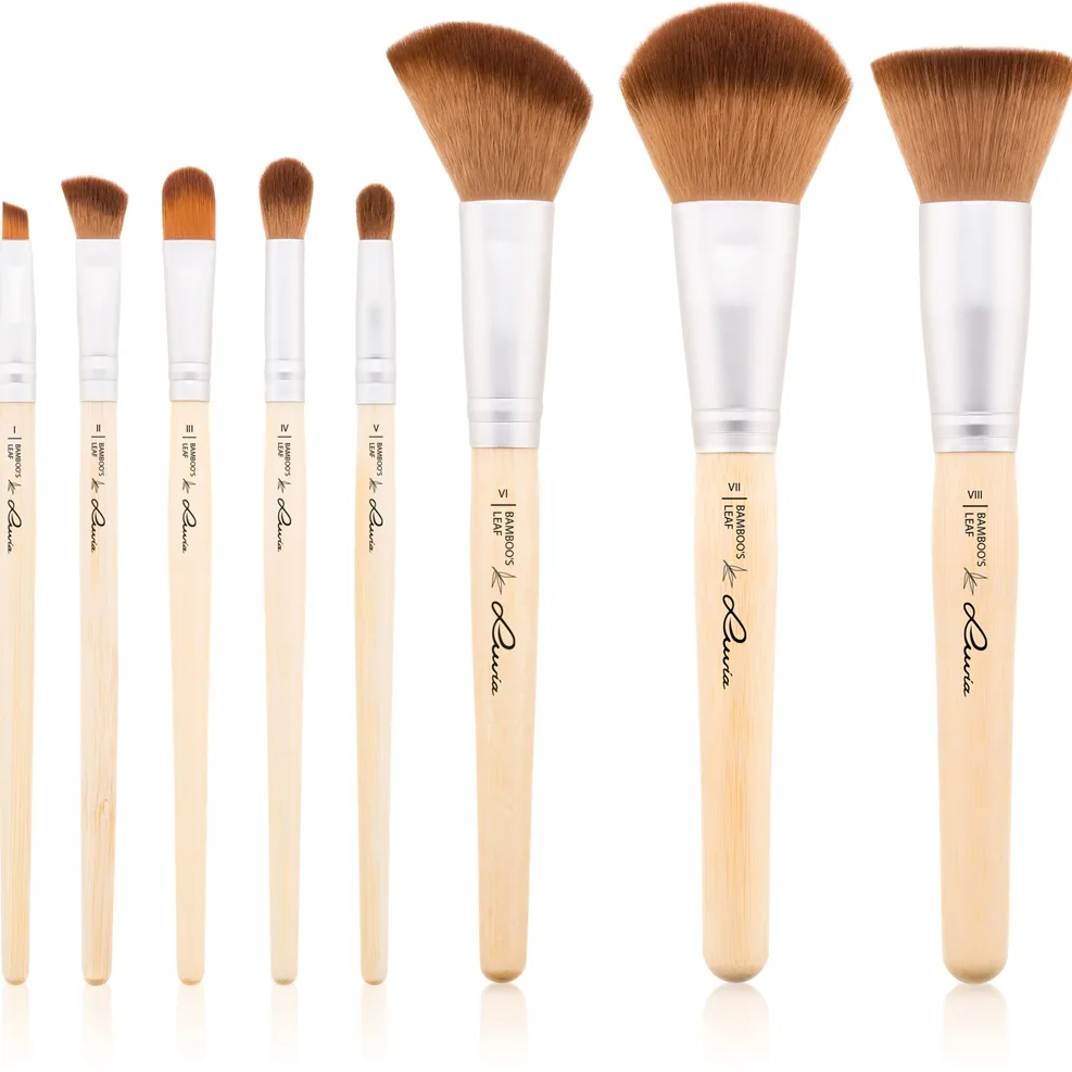 Luvia Cosmetics Bamboo’s Leaf Brush Set Makeup børste sæt med etui
