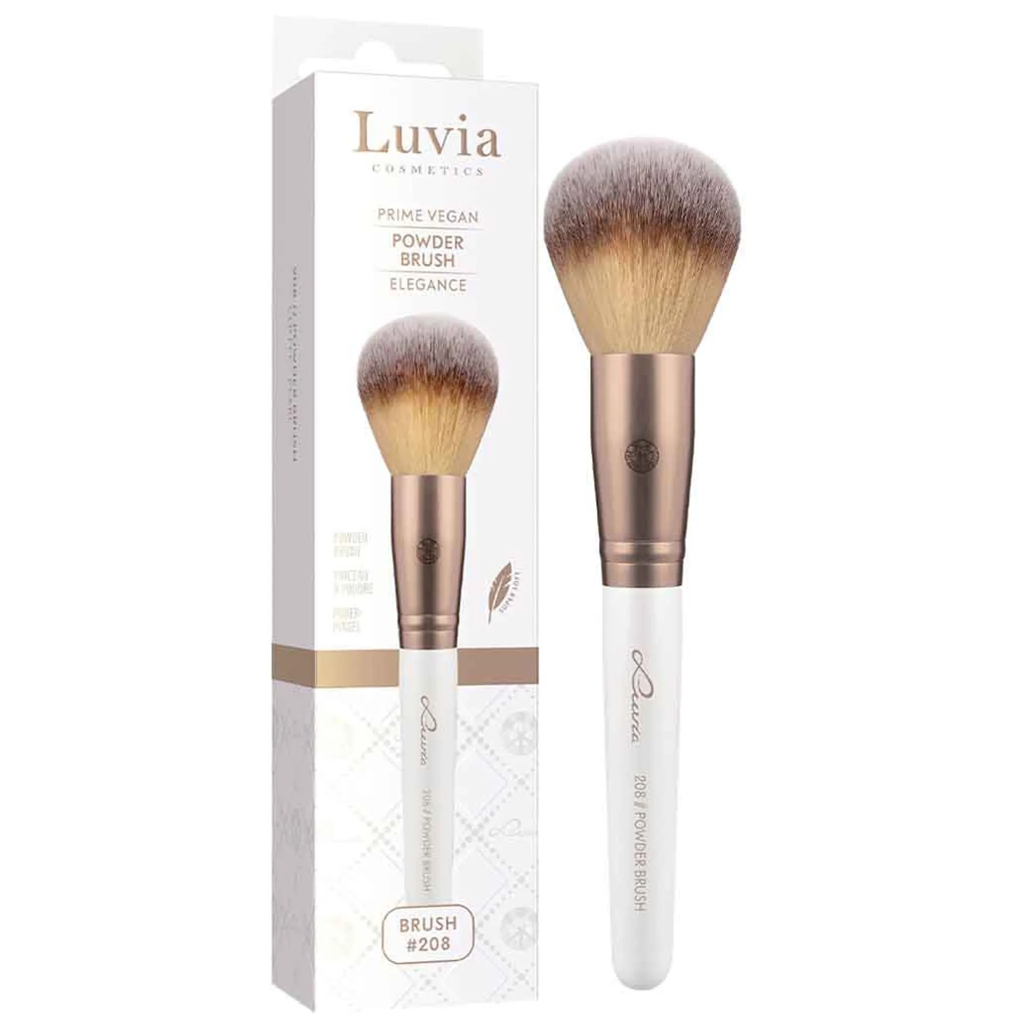 Luvia Prime Vegan Powder Brush - Elegance 208 Puuterisivellin