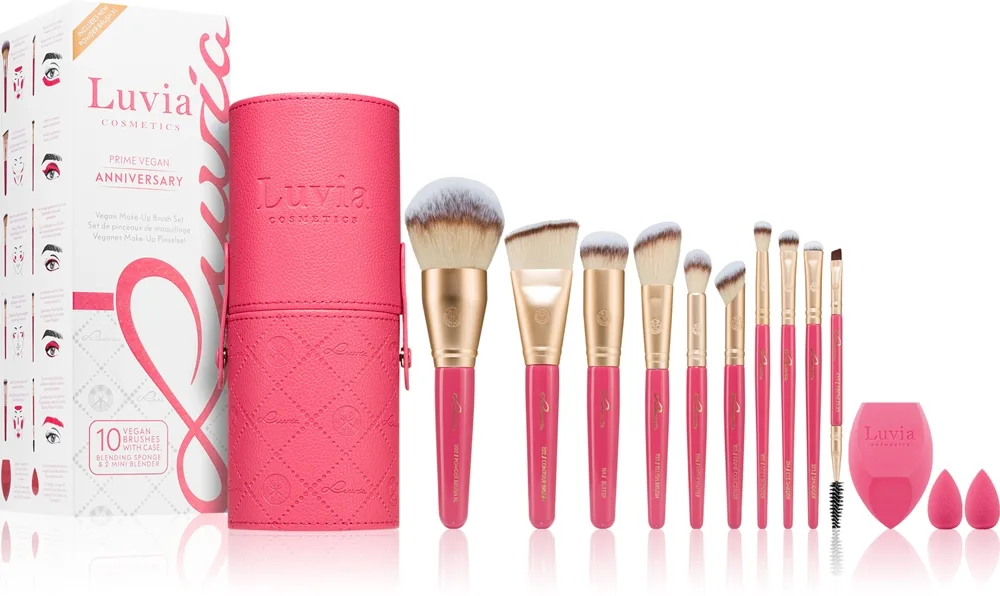 Luvia Cosmetics Prime Vegan Anniversary Sminkborstar med fodral