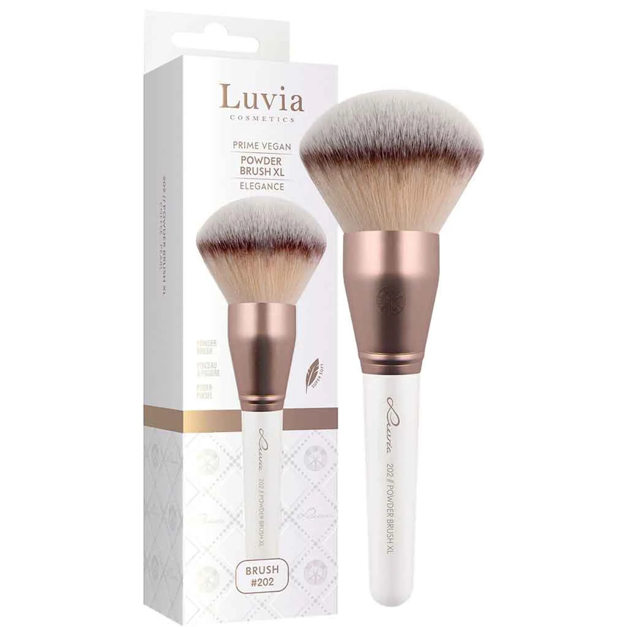 Luvia Cosmetics Prime Vegan Powder Brush XL Ekstrastor ansigtsbørste farve Elegance 1 stk.