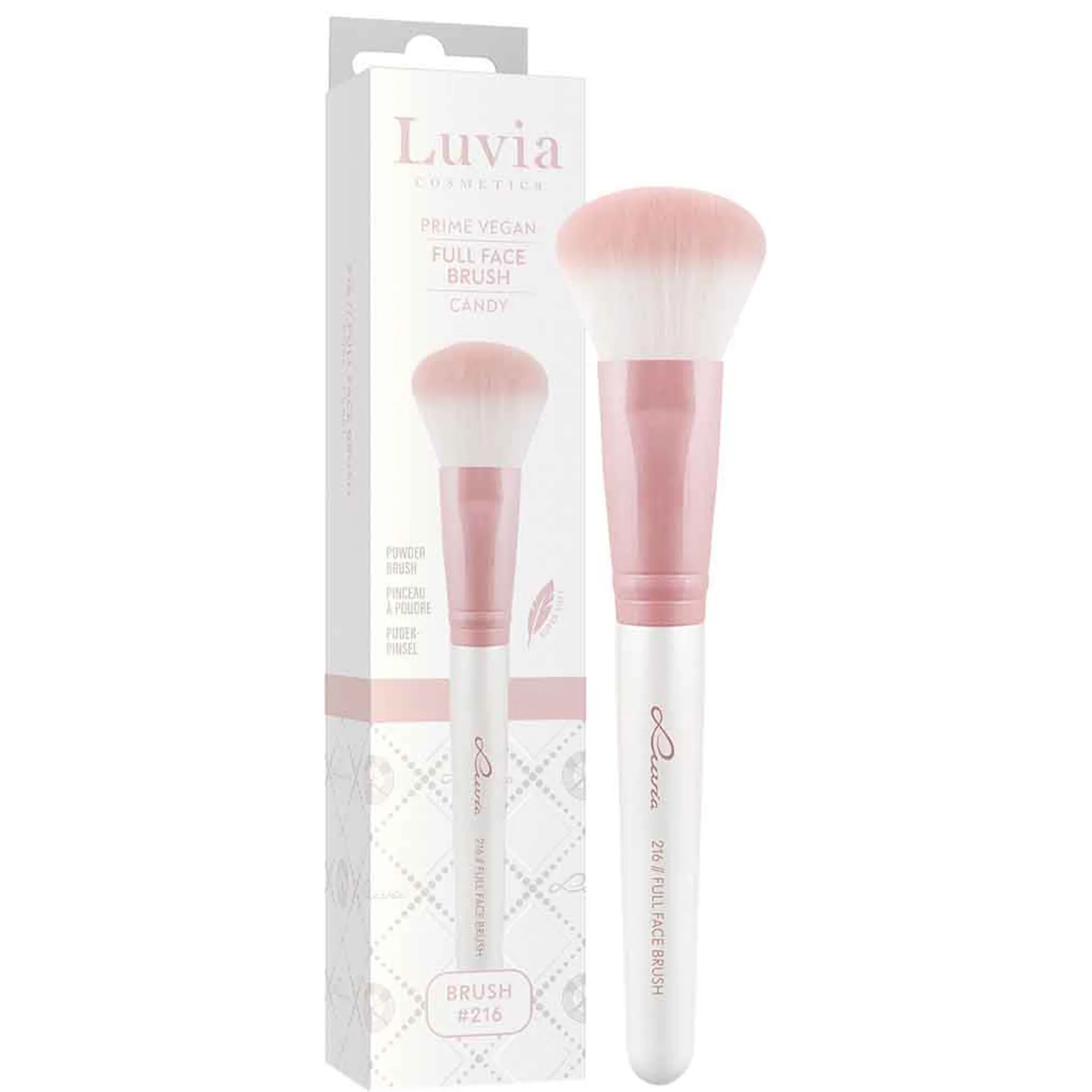 Luvia Prime Vegan Full Face Brush - Candy 216 Pudderbørste