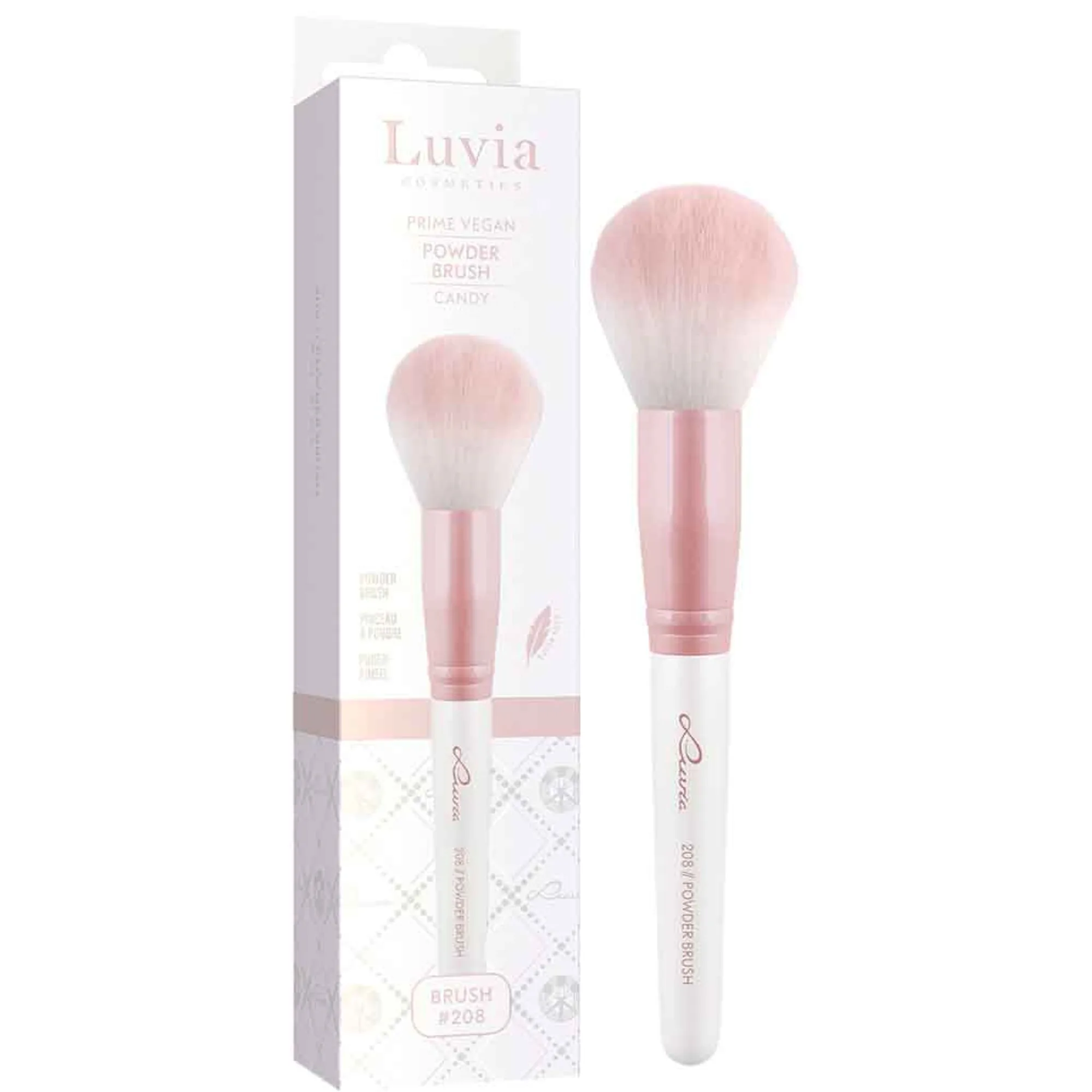 Luvia Prime Vegan Powder Brush - Candy 208 Puderborste