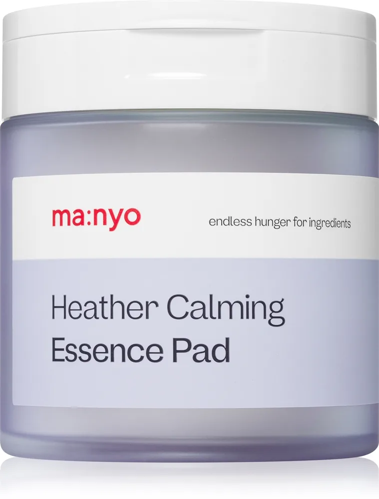 ma:nyo Heather Calming Essence Pad lugnande kuddar för känslig och torr hud 60 st.