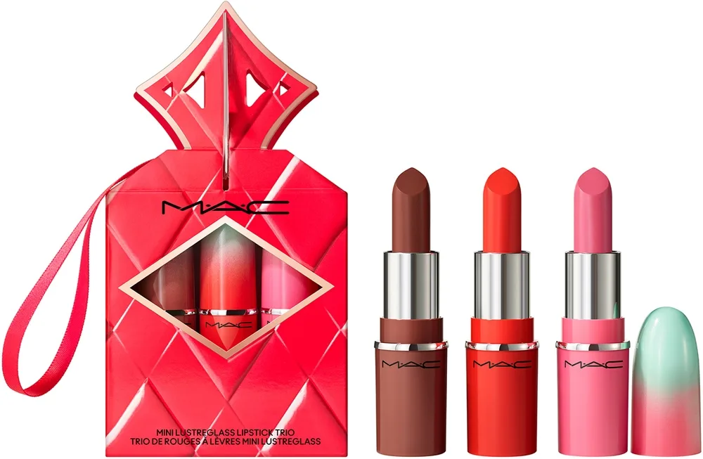 MAC Cosmetics Holiday Wildest Gleams Mini Lusterglass Lip Trio Presentförpackning för läppar Skugga Classics 1 st.