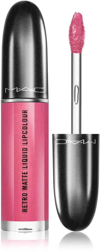 MAC Cosmetics Retro Matte Liquid Lipcolour Mat læbestift med metallisk effekt Skygge Metallic Rose 5 ml