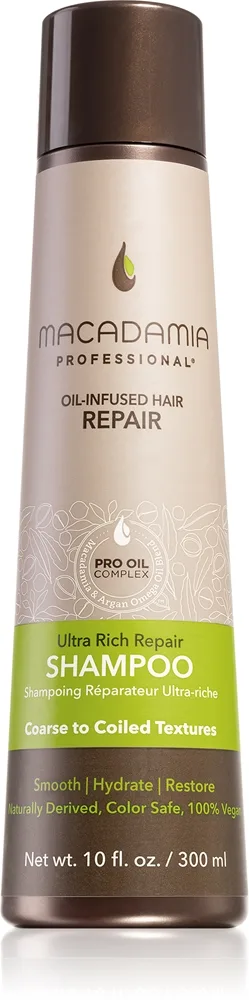 Macadamia Natural Oil Ultra Rich Repair syväelvyttävä shampoo erittäin vaurioituneille hiuksille 1000 ml