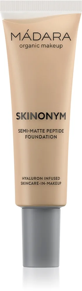 MÁDARA Skinonym Semi-Matte Peptide pitkäkestoinen meikkivoide sisältää peptidejä sävy True Beige 35 30 ml
