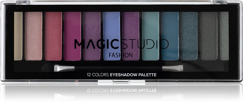 Magic studio 12 Colors Eyeshadow Palette Palett för ögonskugga 02 Fashion 12x1.5 g