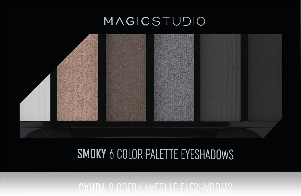 Magic studio 6 Color Palette Eyeshadows Palett för ögonskugga Skugga 03 Smoky 6.3 g