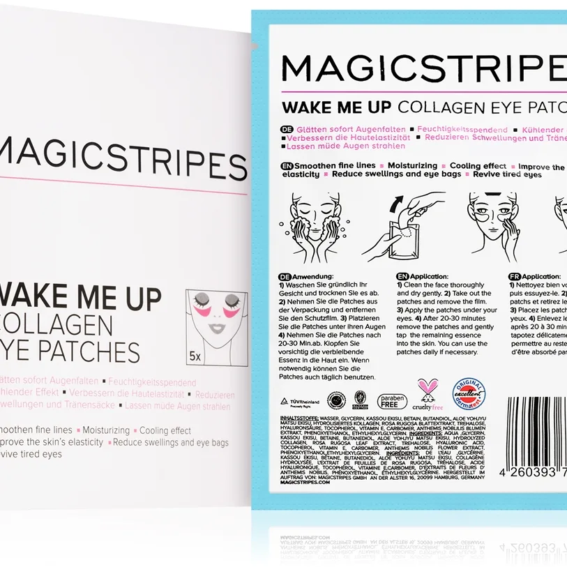 MAGICSTRIPES Wake Me Up Collagen Eye Patches Kollagen øjenmaske til træt hud 5 stk.