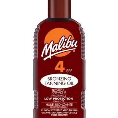 Malibu Bronzing Tanning Oil Fuktgivande och spray med bronzing För att bli brun 200 ml