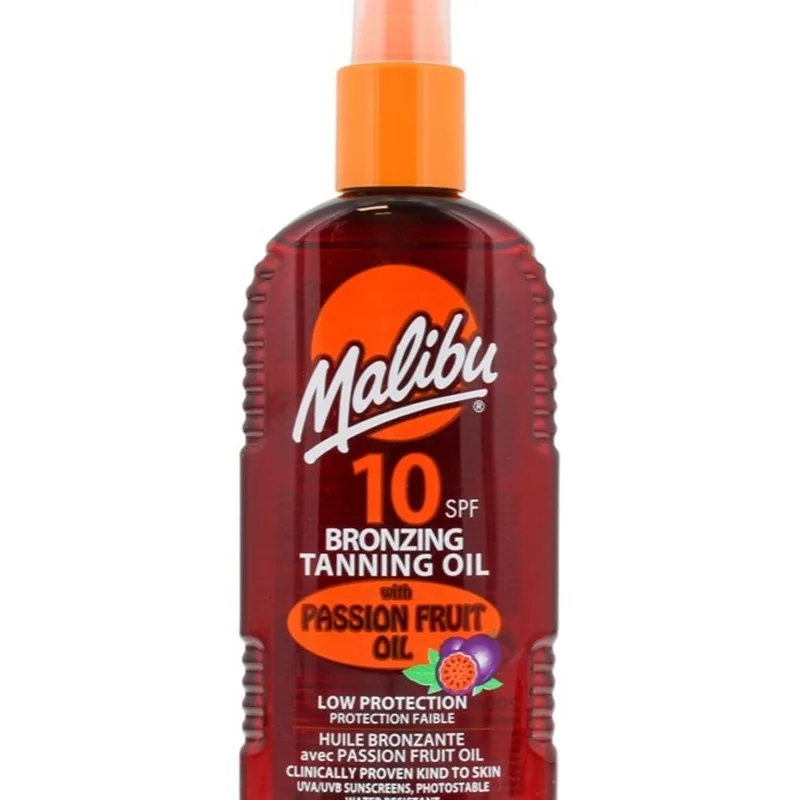 Malibu Bronzing Tanning Oil SPF 10 Passion Fruit (Stop Beauty Waste) (Dobbelt Pakke) 200 ml 2 stk.