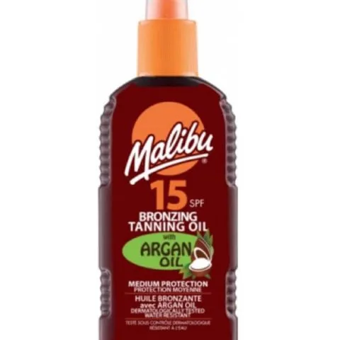 Malibu Bronzing Tanning Oil Spray Argan Oil SPF 15 200 ml
