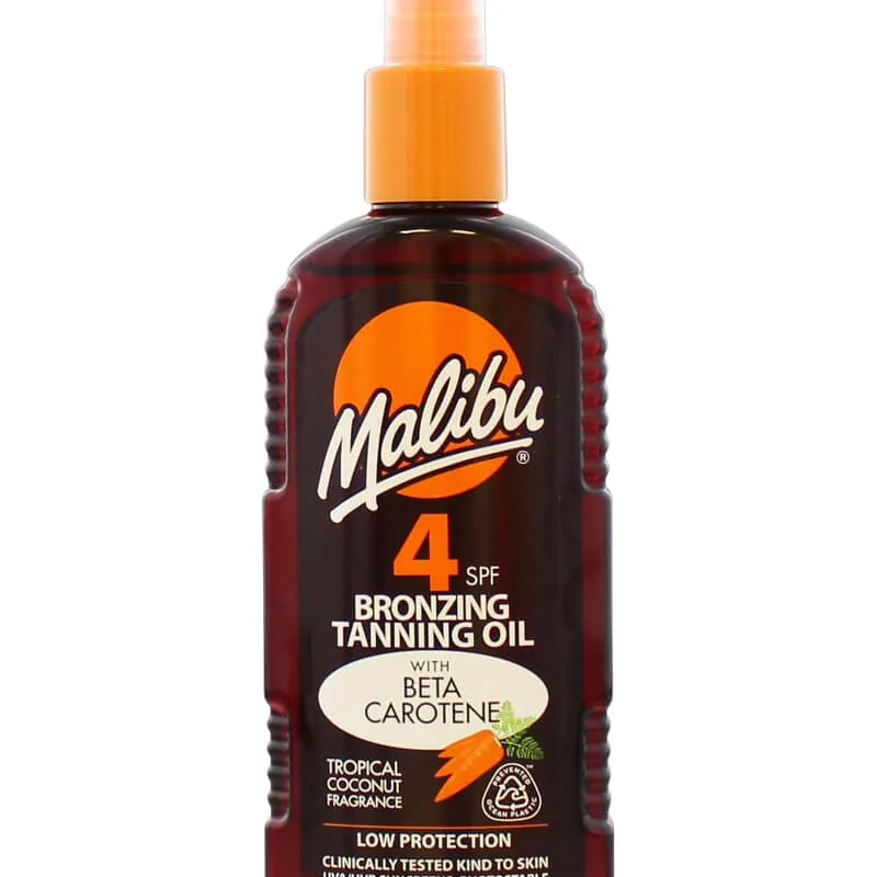 Malibu Bronzing Tanning Oil With Carotene SPF 4 200 ml