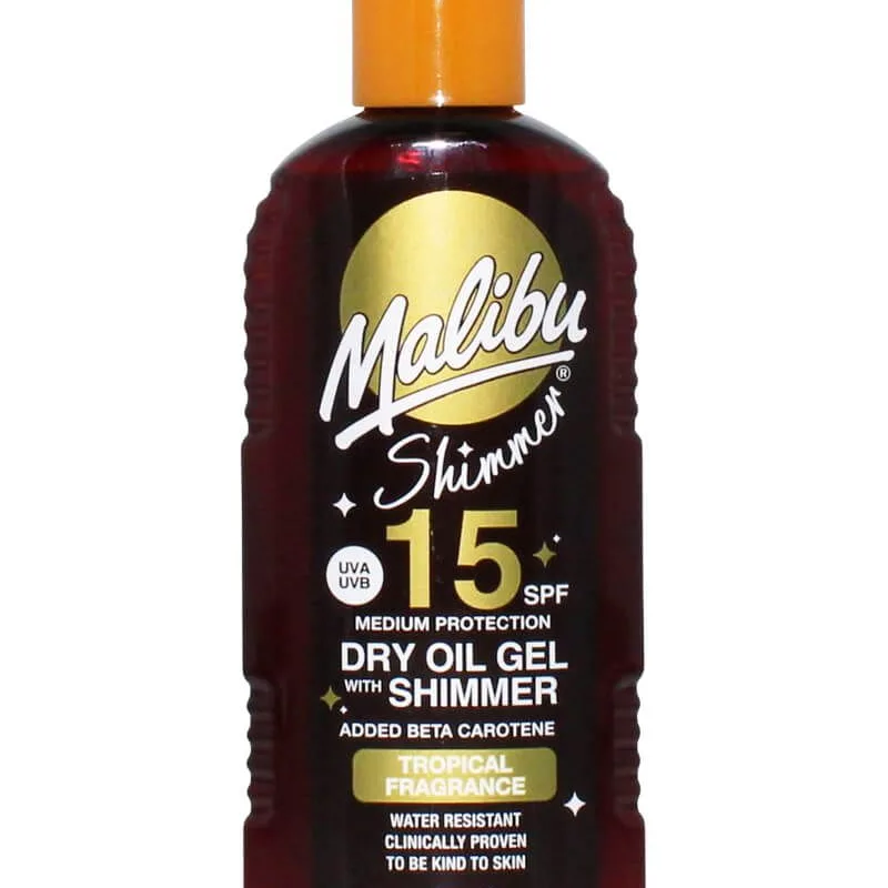 Malibu Dry Oil Shimmer Gel SPF 15 Tropical 200 ml