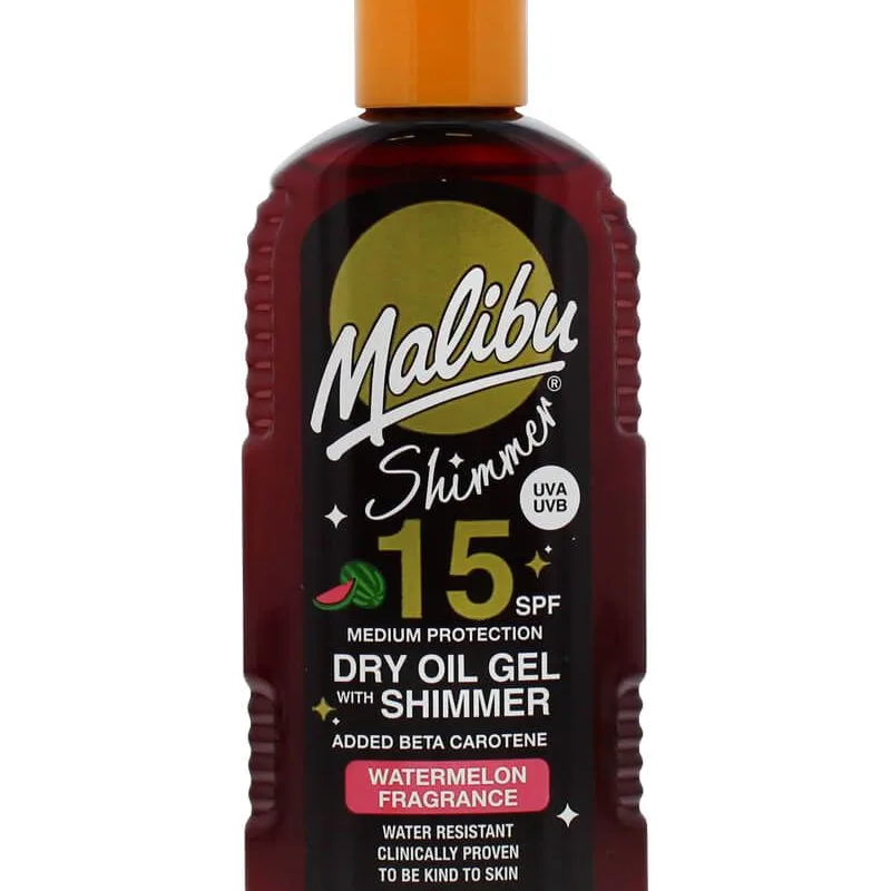 Malibu Dry Oil Shimmer Gel With Watermelon SPF15 200 ml