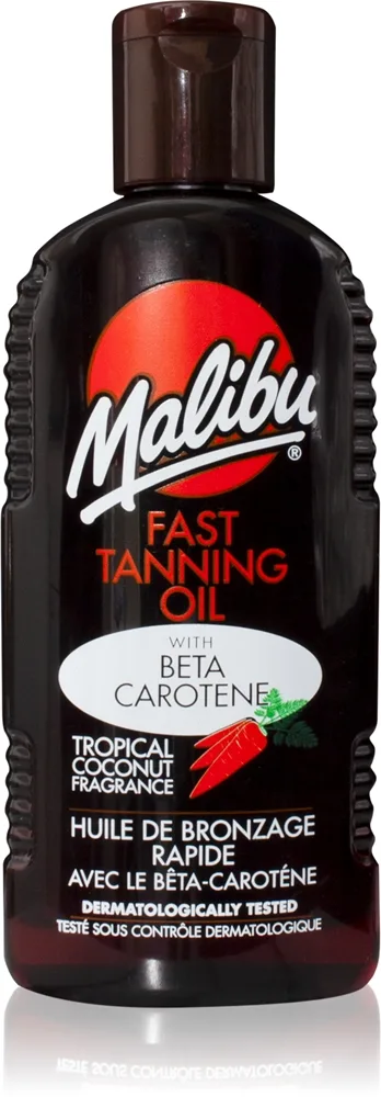 Malibu Fast Tanning Oil Accelerator til bruning af ansigt og krop 200 ml