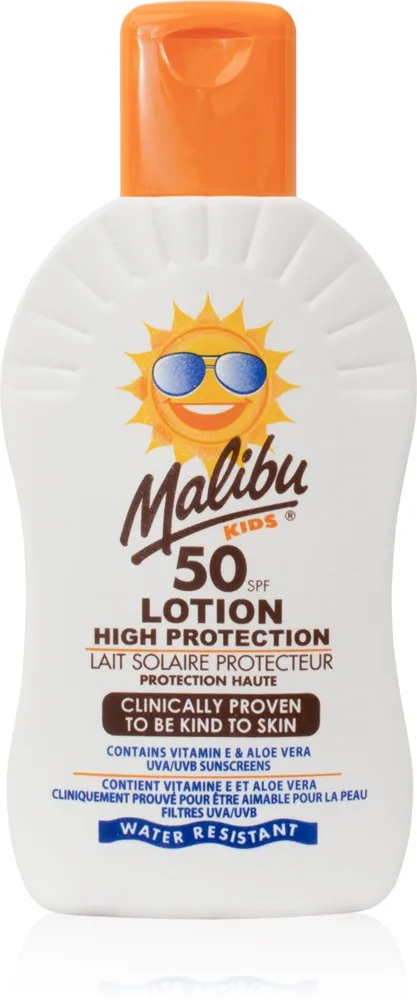 Malibu Kids Lotion Beskyttende mælk SPF 50 til børn 200 ml