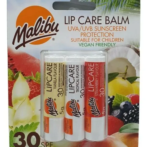 Malibu Lip Care Balm Trio SPF30