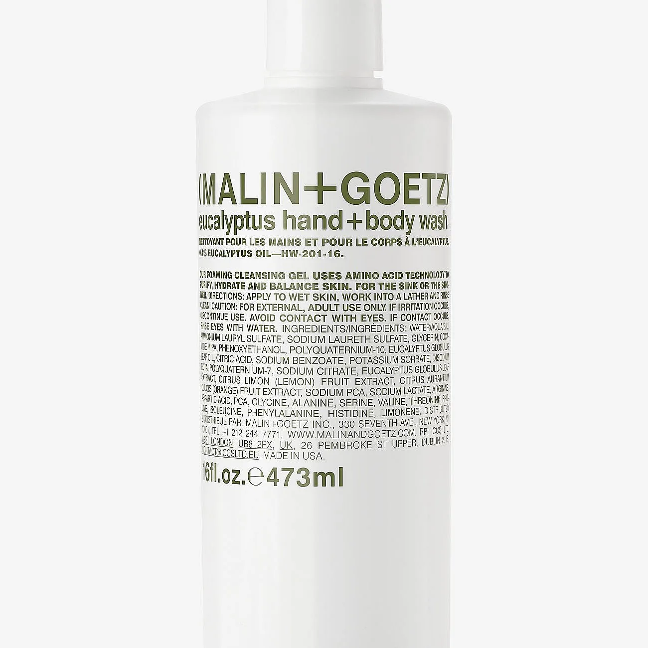Malin+Goetz Eucalyptus Hand + Body Wash - Nude - 476 ml
