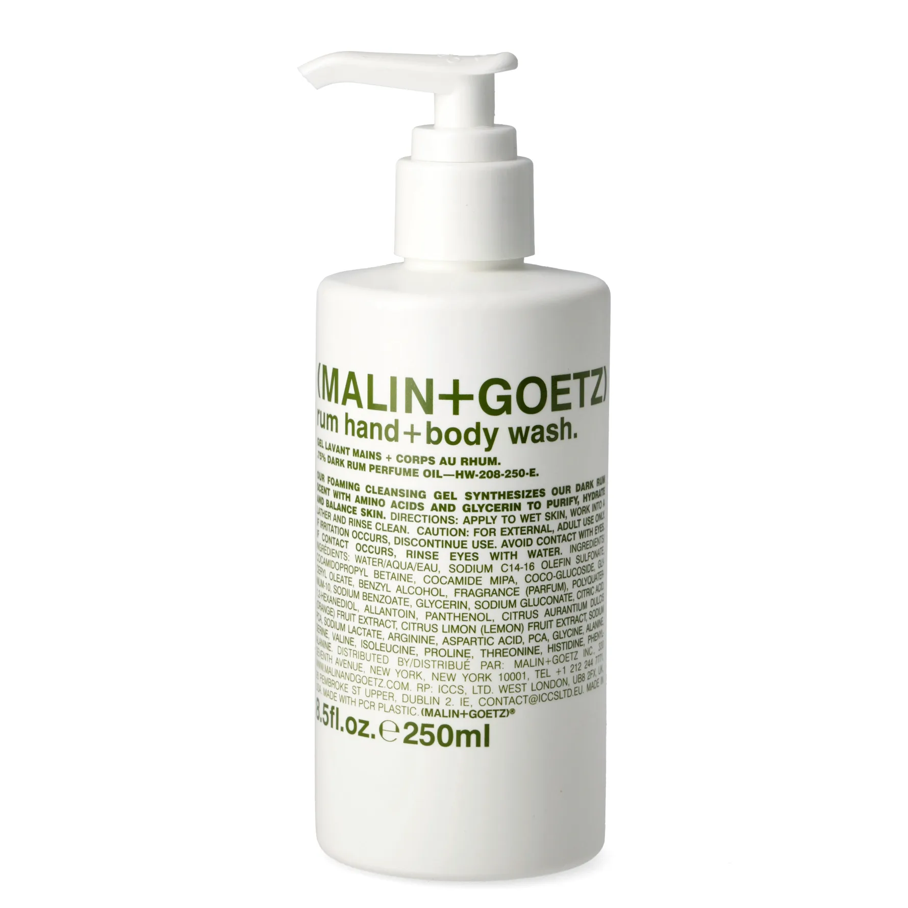 Malin+Goetz Rum Hand + Body Wash - Nude - 250 ML