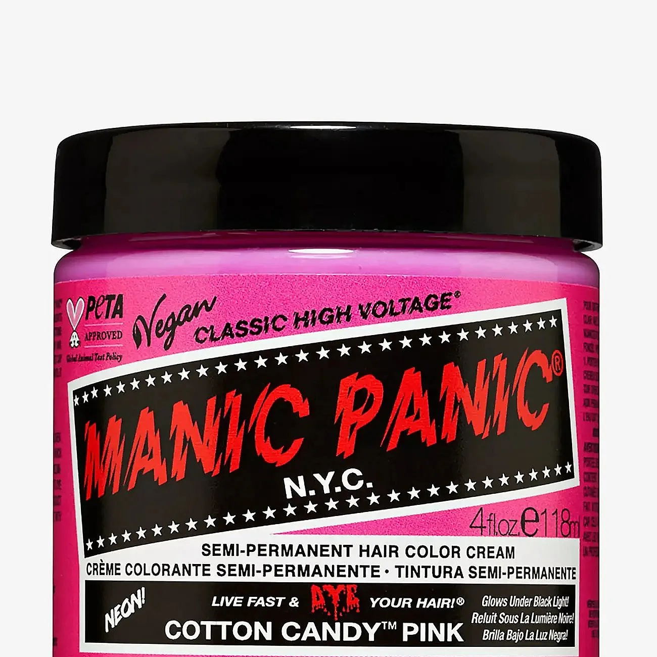 Manic Panic Classic High Voltage Semi-Permanent Hair Color Cream 118 ml Cotton Candy Pink