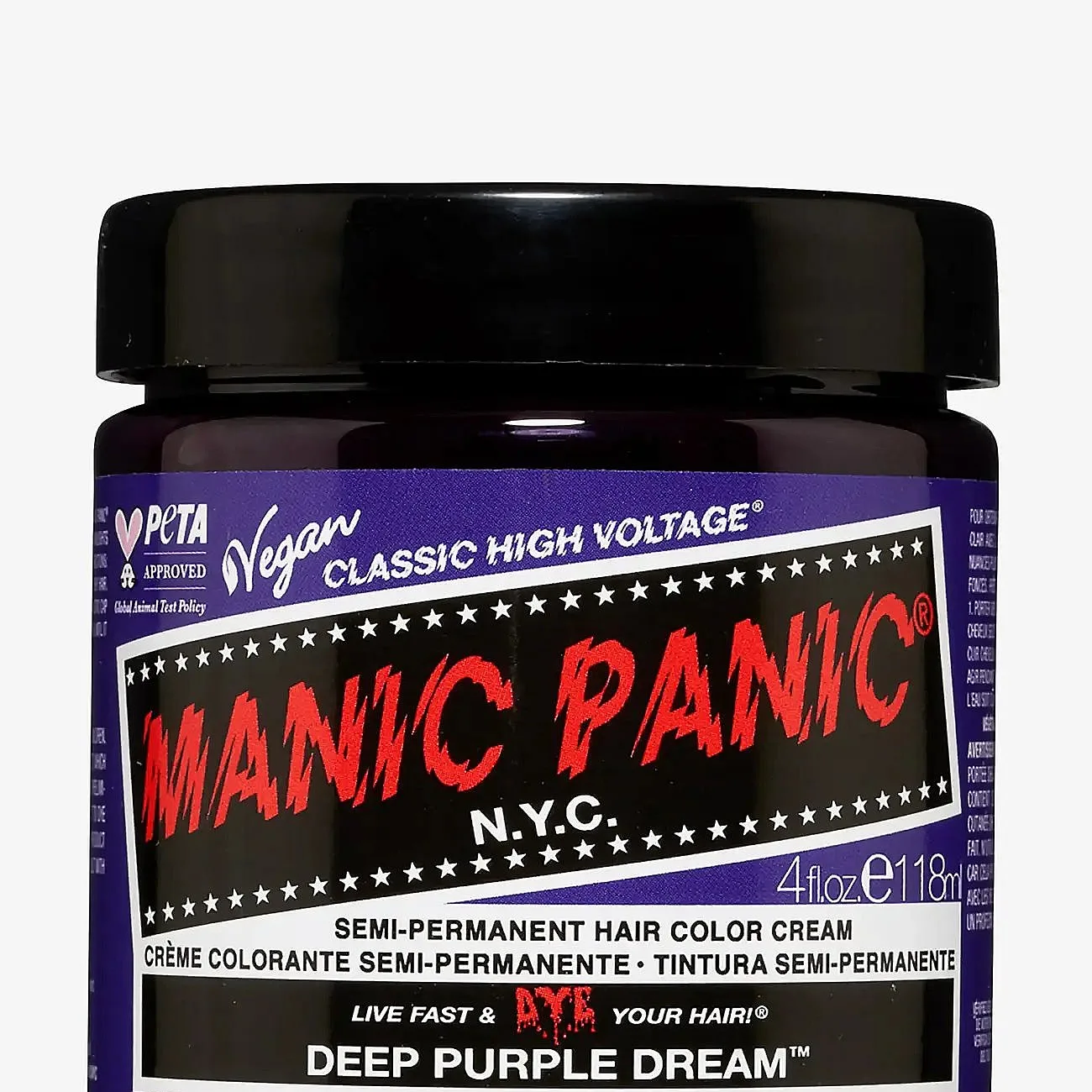 Manic Panic Classic High Voltage Semi-Permanent Hair Color Cream 118 ml Deep Purple Dream