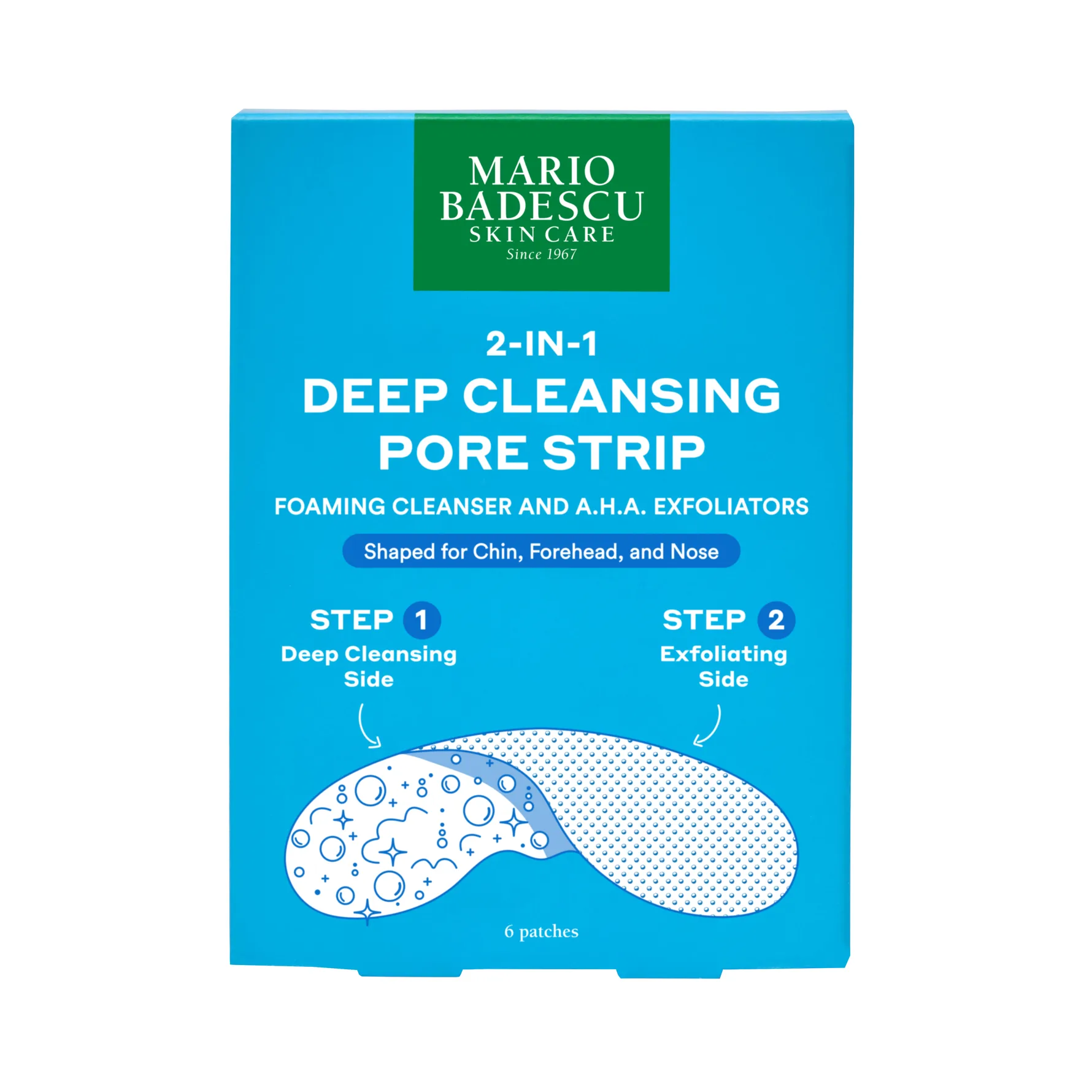 Mario Badescu 2-in-1 Deep Cleansing Pore Strip Lappar för problematisk hud 2-i-1 6 st.
