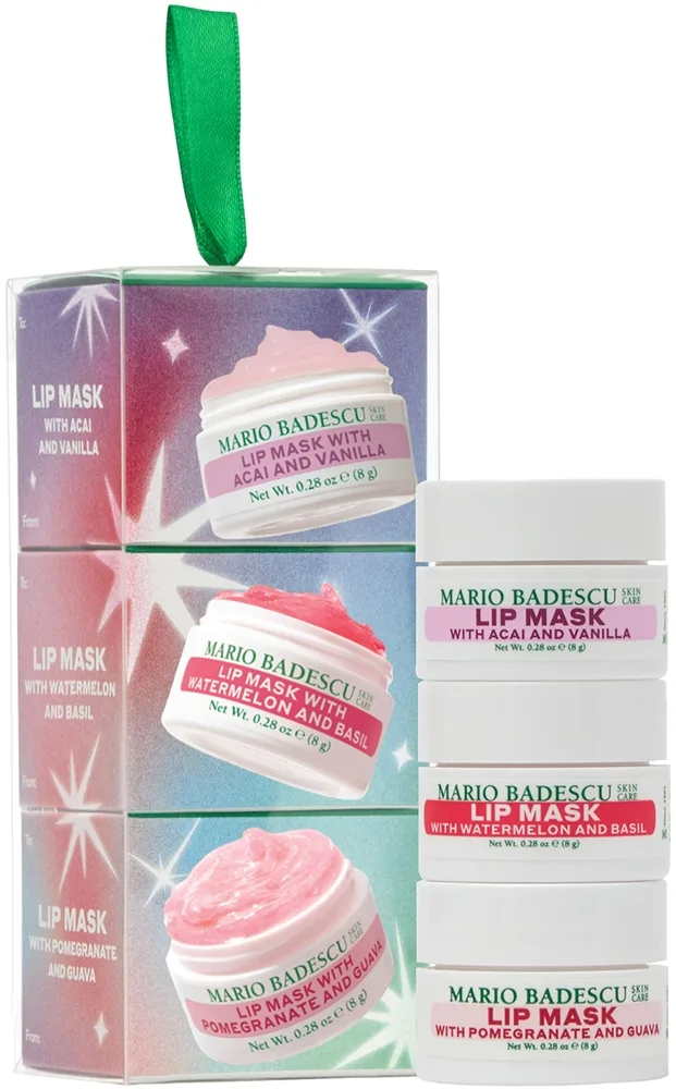 Mario Badescu Mini Lip Mask Ornament lahjasetti huuliin