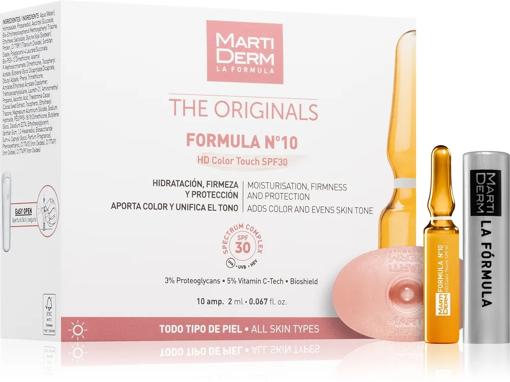 MartiDerm Essentials Formula 10 Beskyttende serum I ampuller SPF 30 10x2 ml