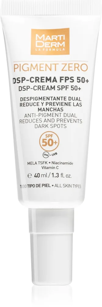 MartiDerm Pigment Zero DSP-Cream Dagcreme mod alderspletter SPF 50+ 40 ml