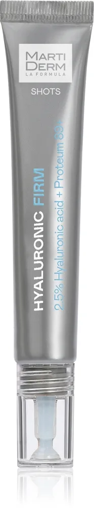 MartiDerm Shots Hyaluronic Firm Blødgørende intensiv serum med hyaluronsyre 20 ml