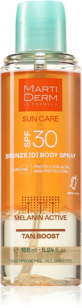 MartiDerm Sun Care Bronze D Body Spray Kroppsspray Accelererande solbränna SPF 30 155 ml